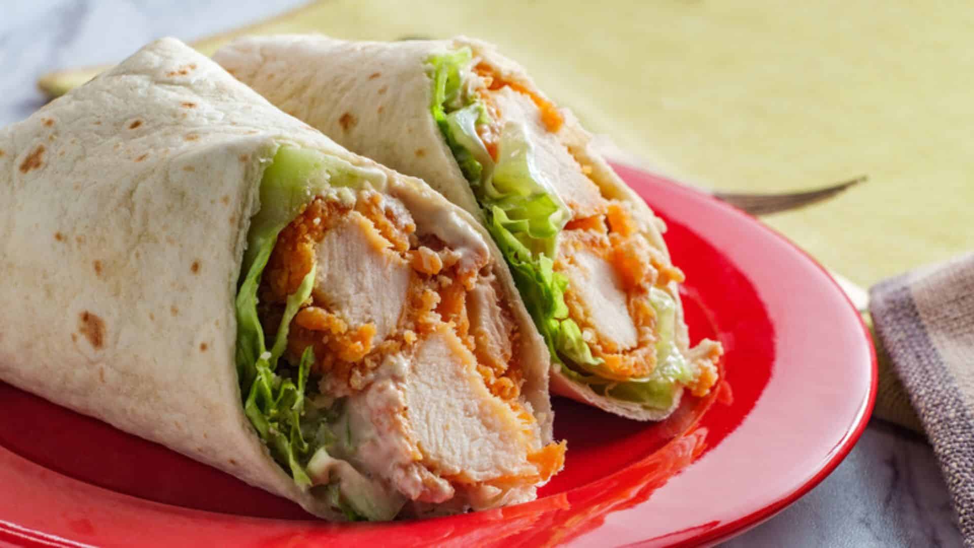 Healthy Chickpea Caesar Salad Wraps for Quick Lunch