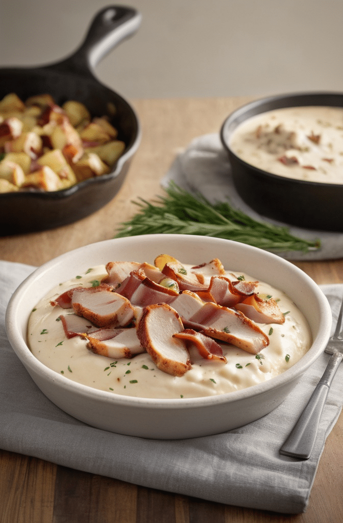 Chicken Bacon Ranch Potato Skillet