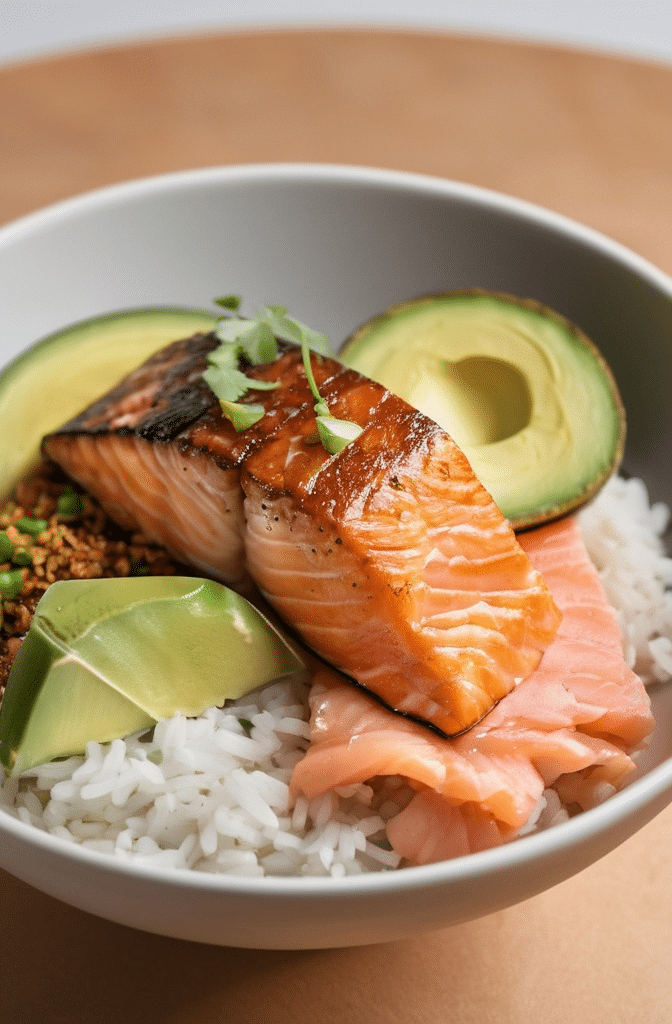 Crispy Salmon Rice Bowl