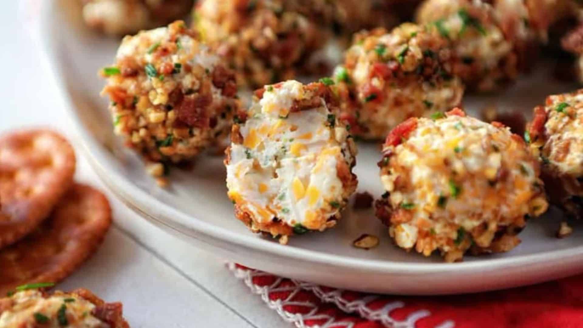 Cheese Olive Balls for Halloween