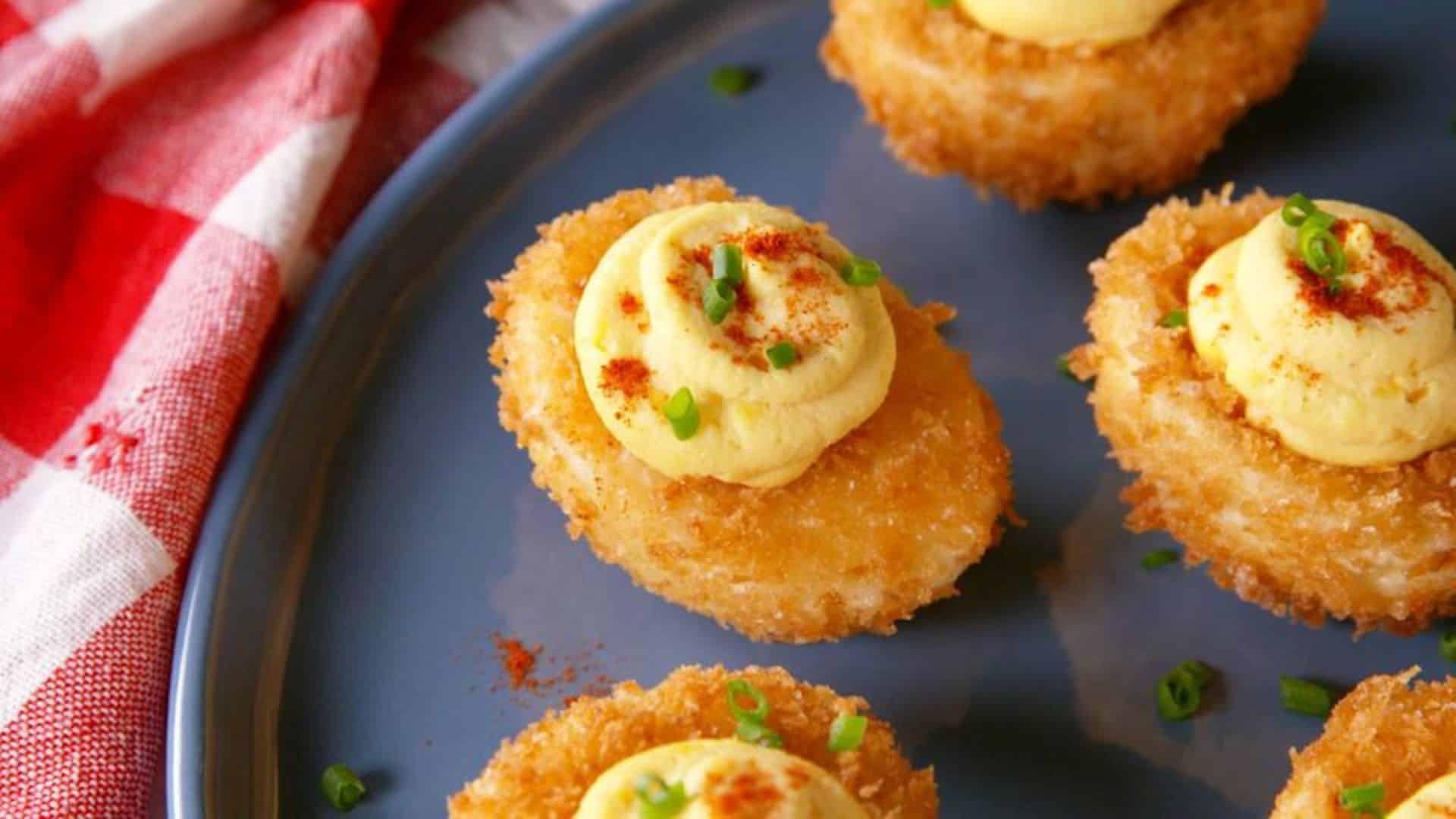 Crispy Fried Deviled Eggs