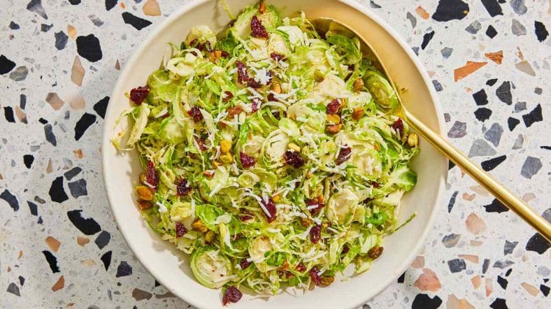 Delicious Shaved Brussels Sprouts Caesar Salad Recipe