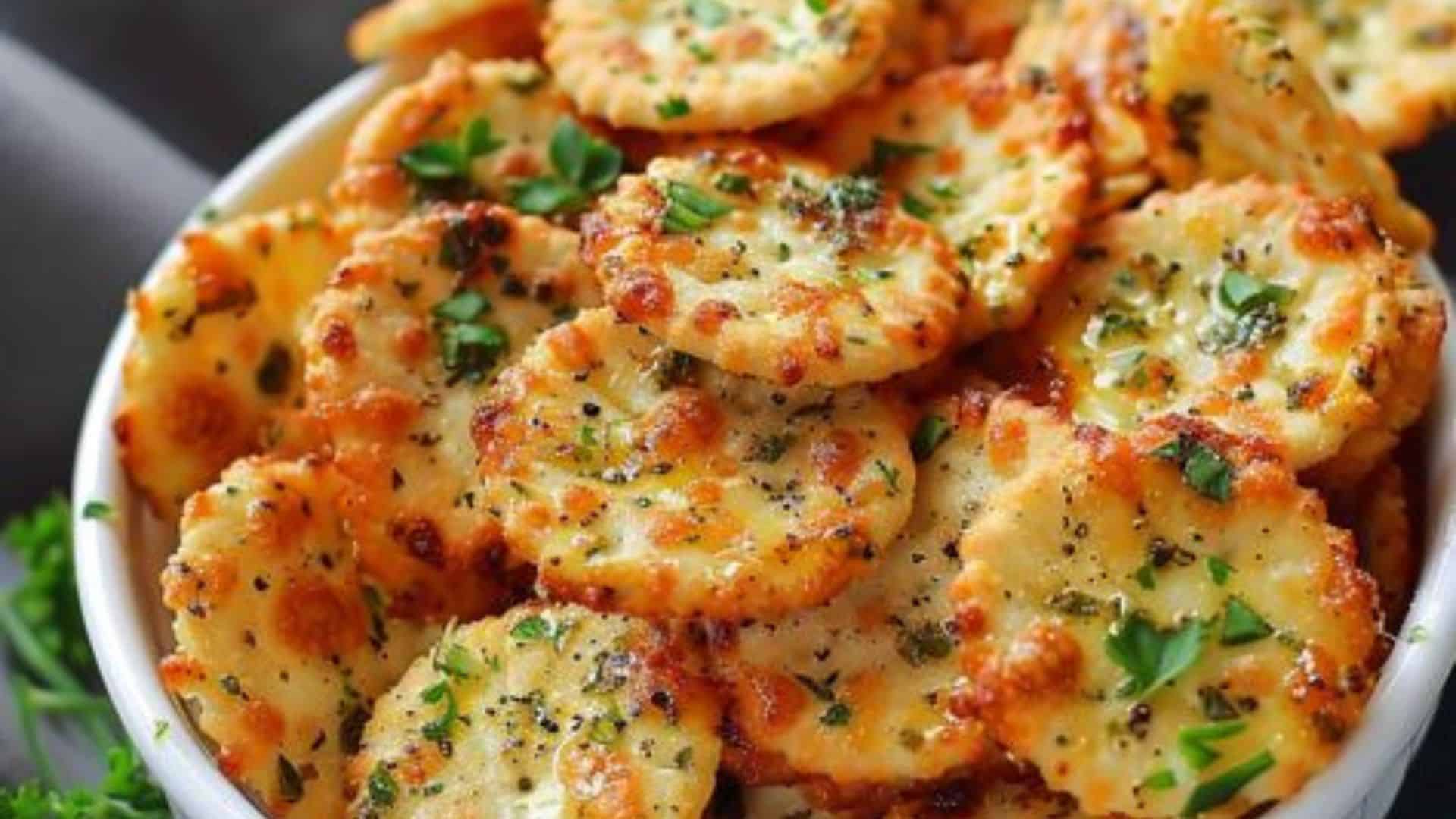 Easy Parmesan Garlic Ritz Bites