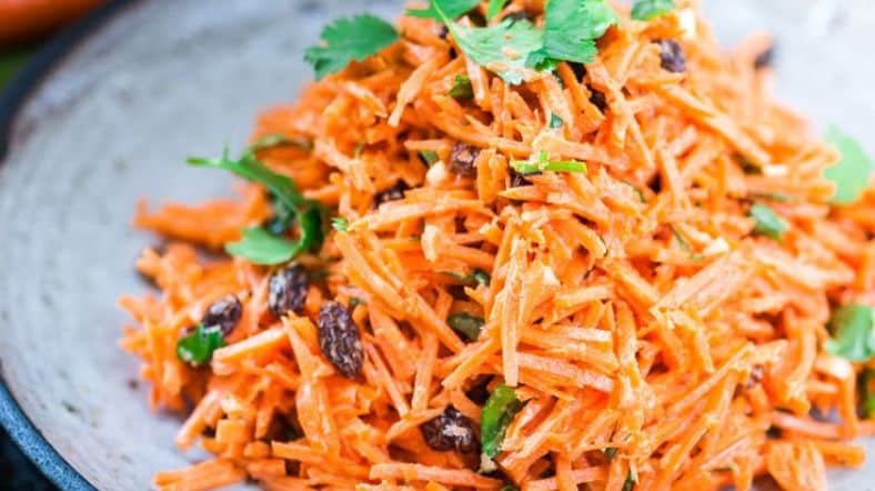 Healthy Carrot Salad with Sweet Honey Mustard Dressing Recipe