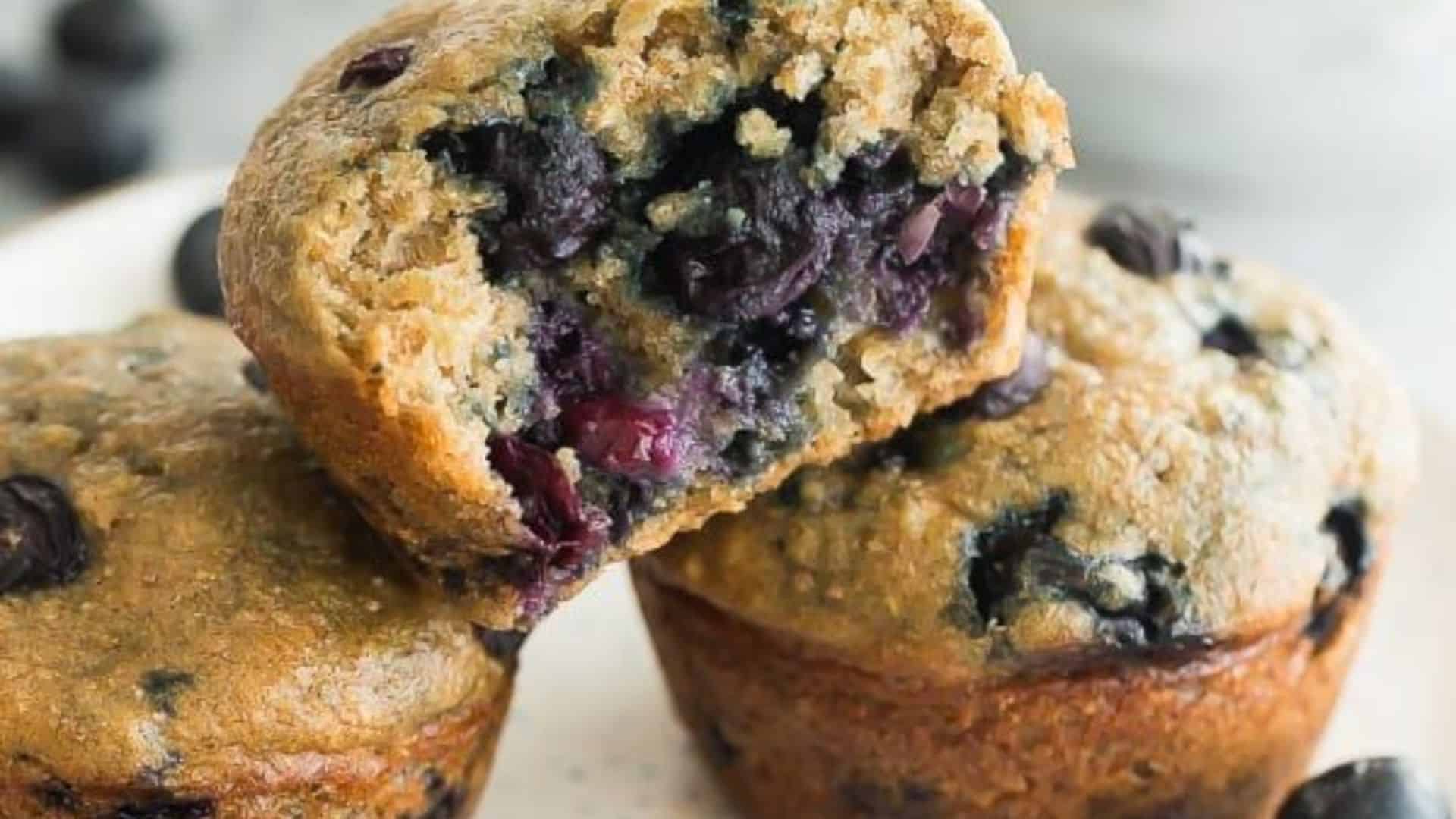High-Protein Blueberry Muffins
