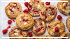 Raspberry and Chocolate Chip Cookies