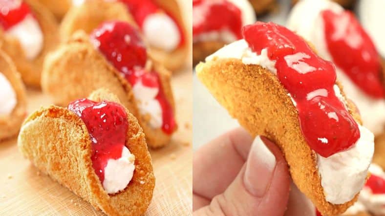 Strawberry Cheesecake Tacos