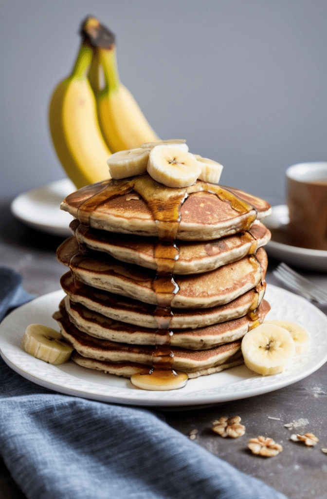 Banana Oatmeal Pancakes