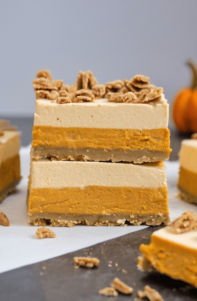 No Bake Pumpkin Cheesecake Bars