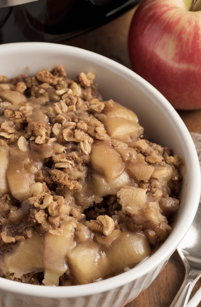 Slow Cooker Crockpot Apple Crisp