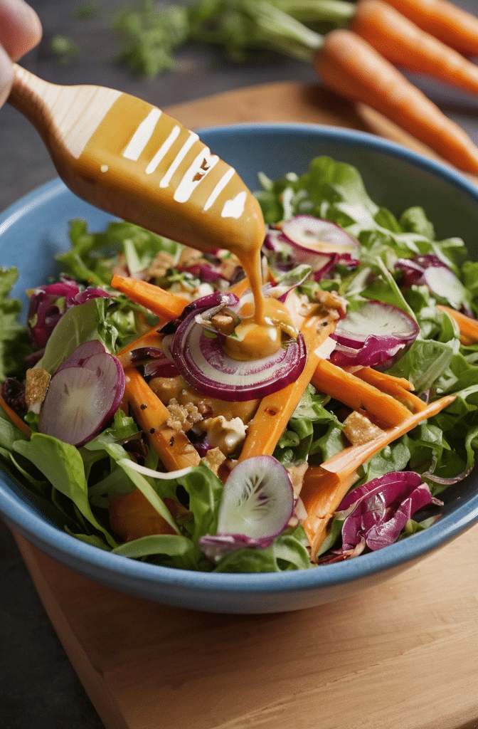 Healthy Carrot Salad with Sweet Honey Mustard Dressing Recipe