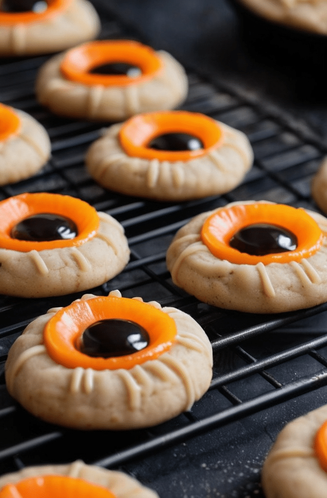 Halloween Thumbprint Cookies