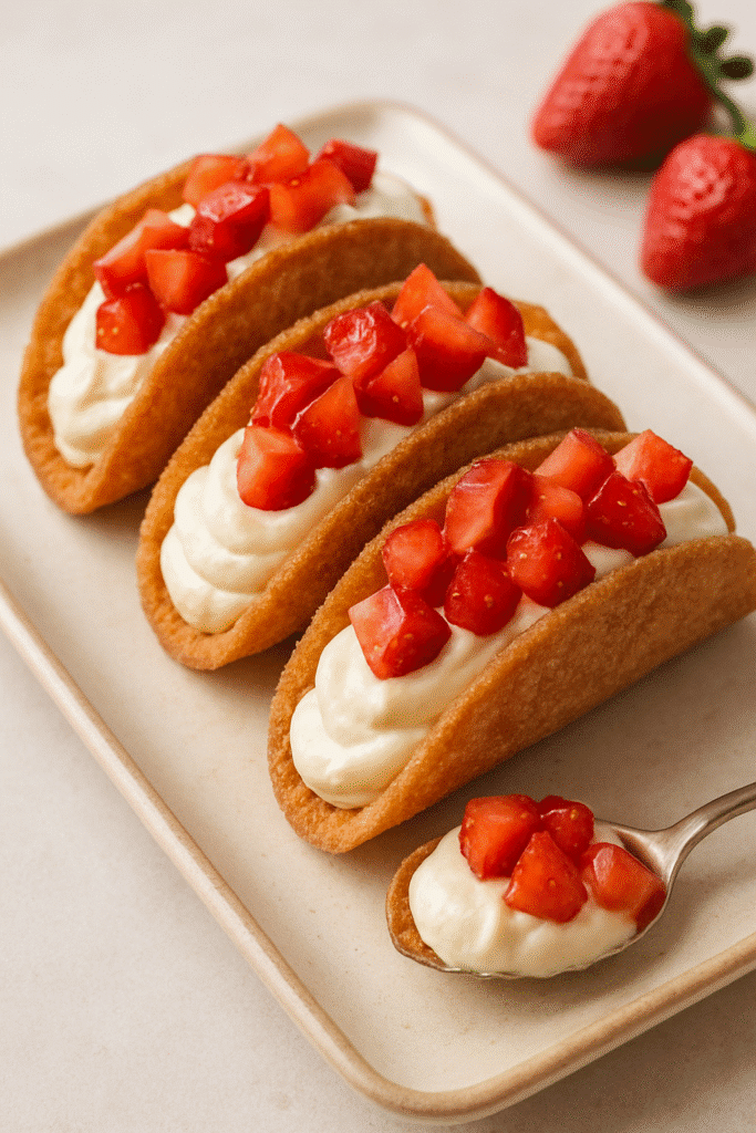 Strawberry Cheesecake Tacos