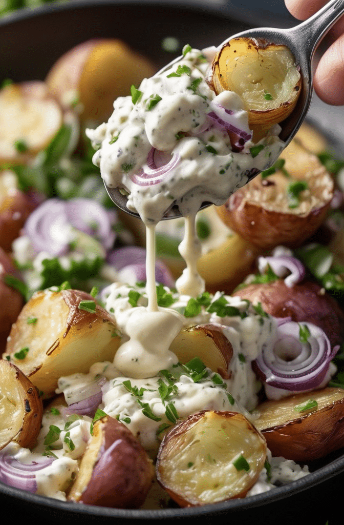 Crispy Smashed Potato Salad