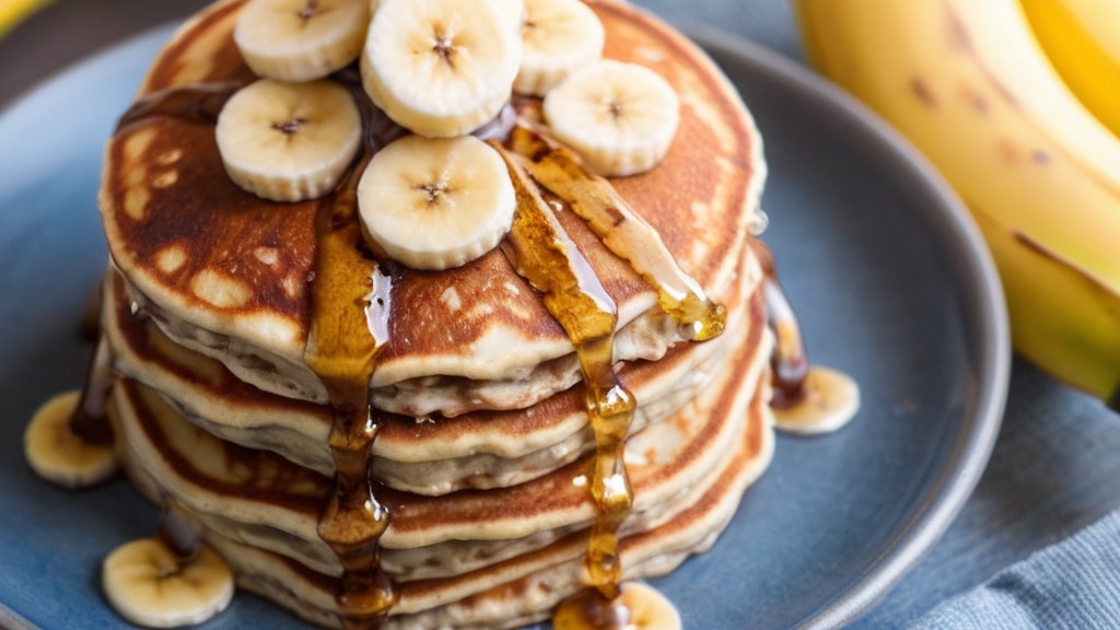 Banana Oatmeal Pancakes