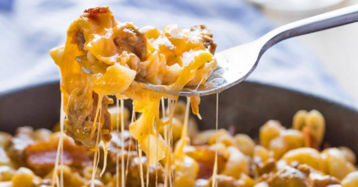 Cheesy Sloppy Cheeseburger Pasta Recipe