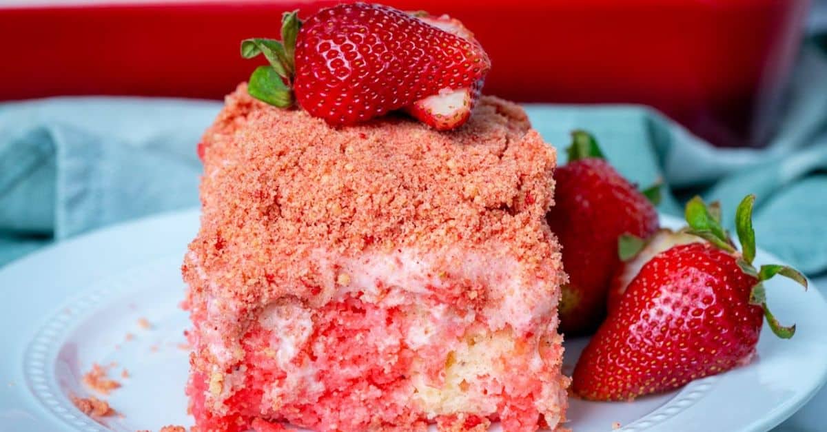 Strawberry Shortcake Poke Cake Recipe