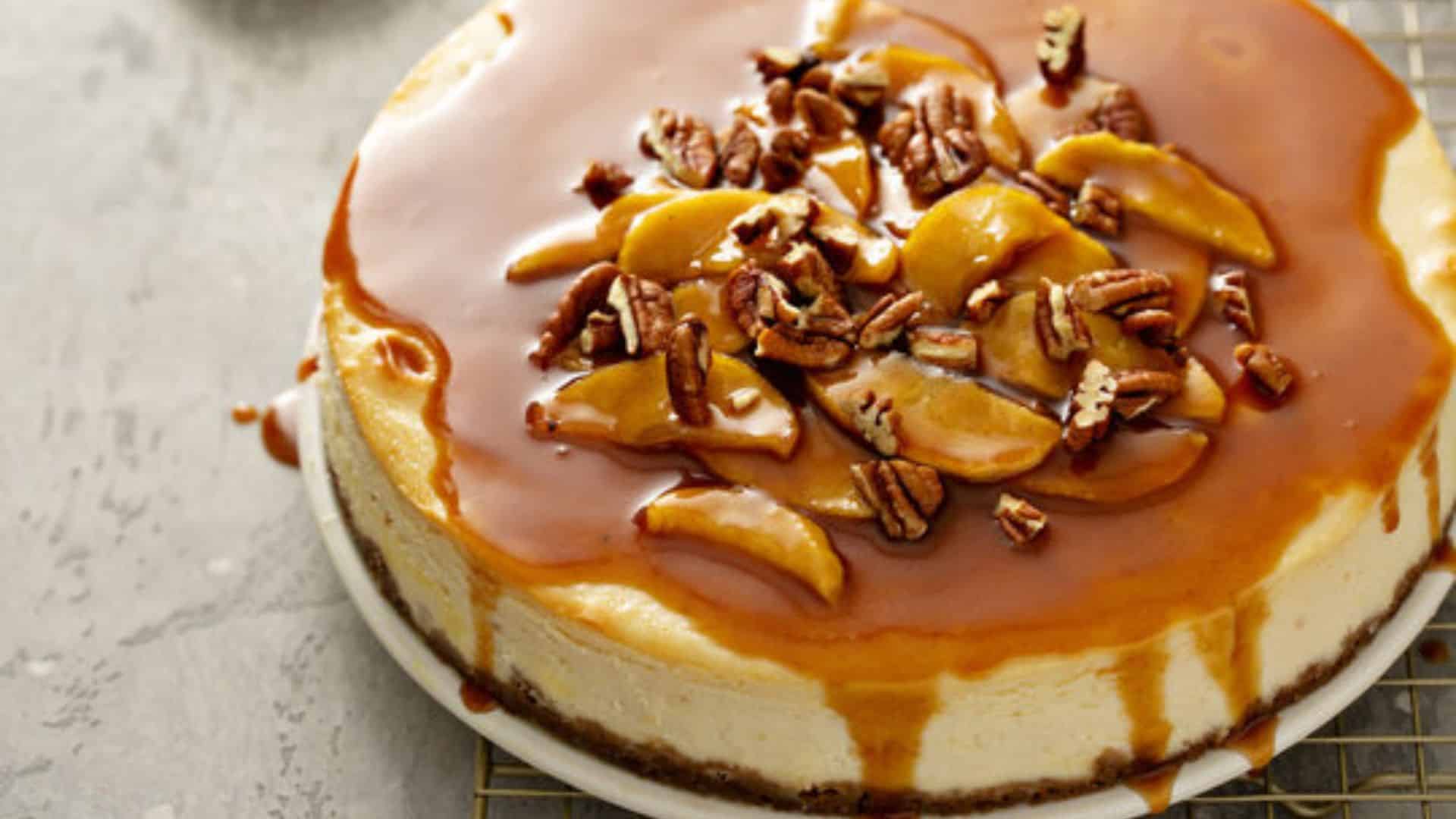 Caramel Apple Blondie Cheesecake